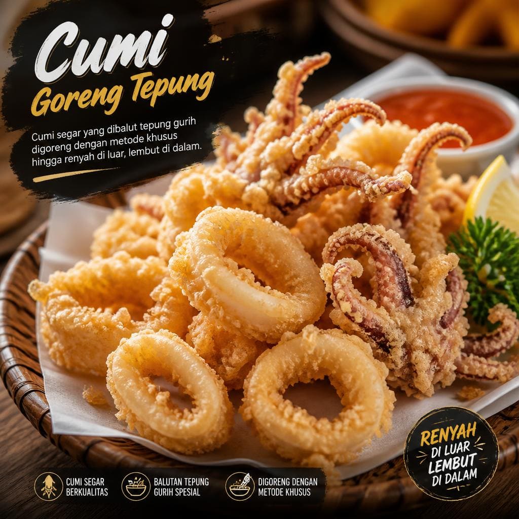 Cumi Goreng Tepung di RM Bumi Aki